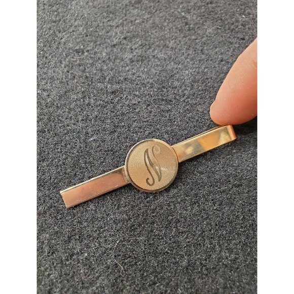 Vintage Tie Bar Clip: N Letter Initial - Picture 8 of 8